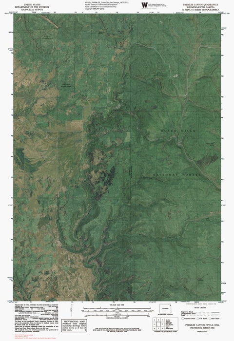 WY-SD-PARMLEE CANYON: GeoChange 1977-2012 Preview 1