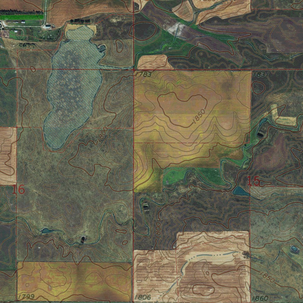 SD-ND-HERREID NE: GeoChange 1964-2014 Map by Western Michigan ...