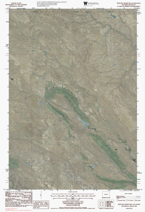 WY-MT-SHEPARD RESERVOIR: GeoChange 1980-2012 Preview 1