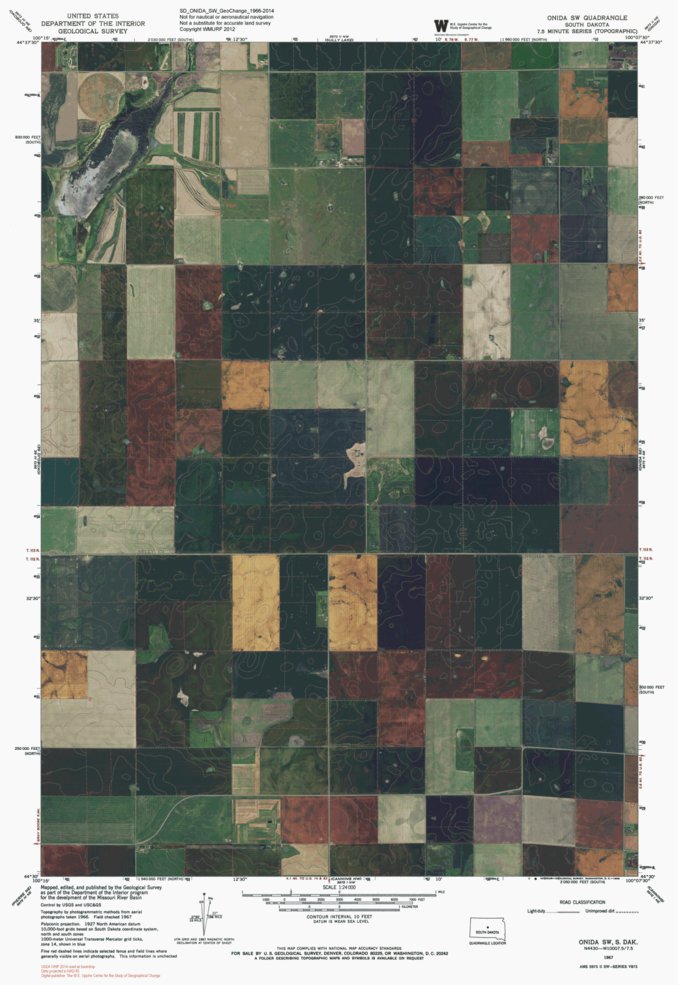 SD-ONIDA SW: GeoChange 1966-2014 Map by Western Michigan University ...