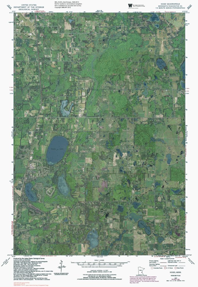 Hugo Maps MN-HUGO: GeoChange 1949-2013 Map by Western Michigan University ...