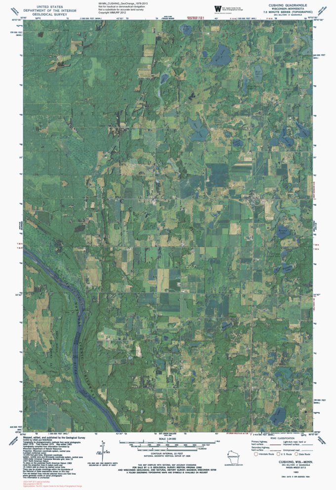 WI-MN-CUSHING: GeoChange 1978-2013 Map by Western Michigan University ...