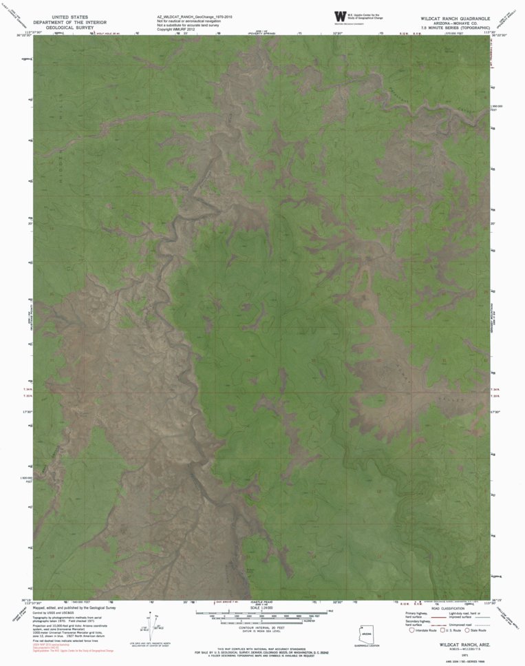 AZ-WILDCAT RANCH: GeoChange 1970-2010 Map by Western Michigan ...