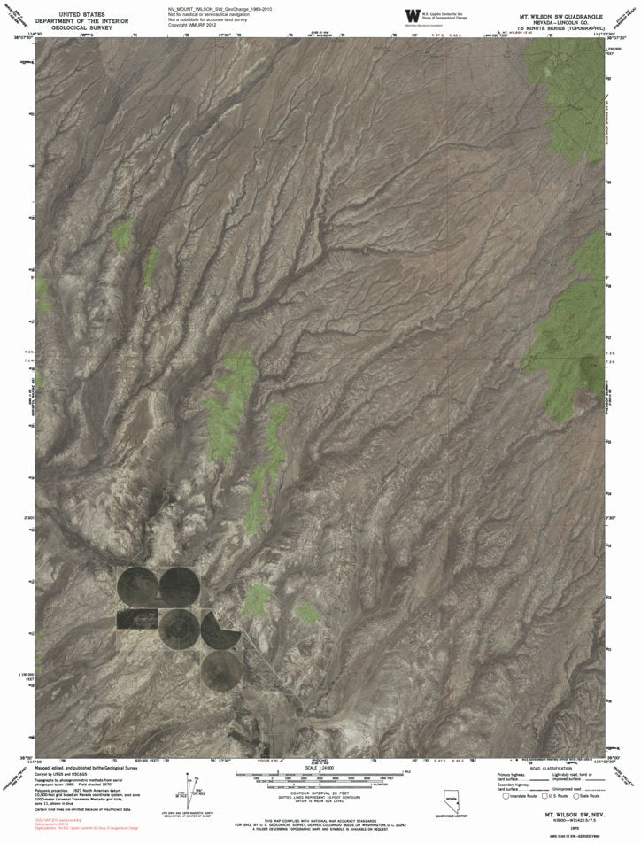 NV-MOUNT WILSON SW: GeoChange 1969-2010 Map by Western Michigan ...