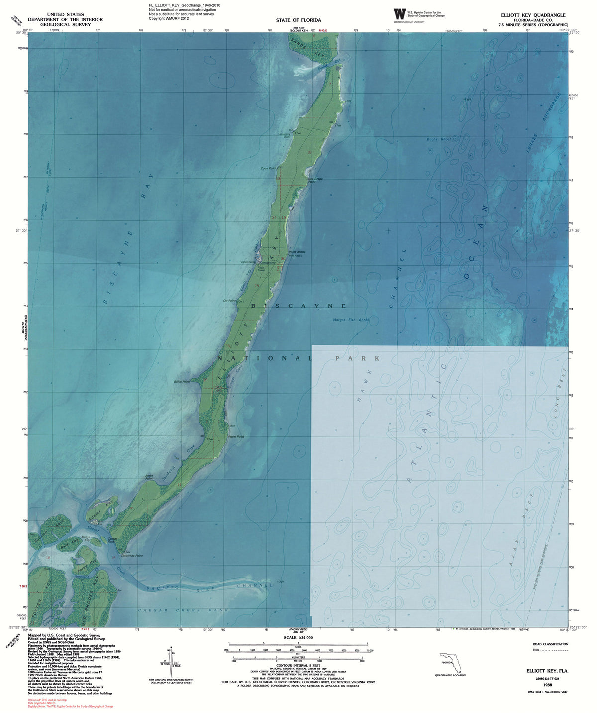 Bisc Map Biscayne National Park (Bundle) Map by Western Michigan University ...