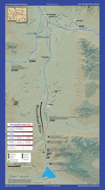 FFO Beaverhead Rvr. Fishing Map - Montana Preview 1