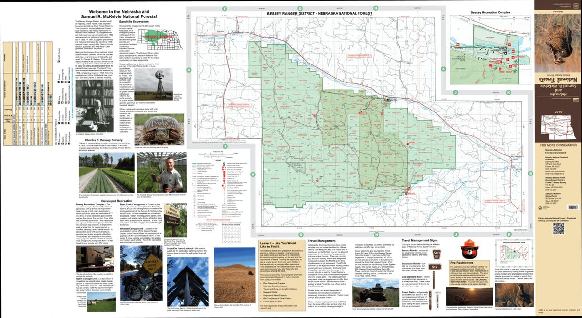Nebraska & Samuel R. McKelvie National Forests Visitor Map (Nebraska NF ...