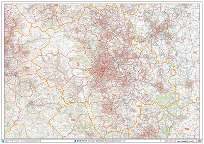 XYZ Postcode Sector Map - (G7) - Sheffield Preview 1