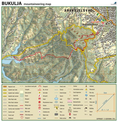 Bukulja mountaineering map Preview 1