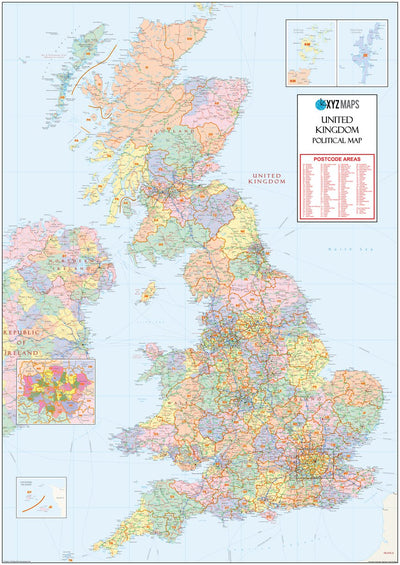XYZ UK Postcode Area Map - (AR2) - Political Preview 1