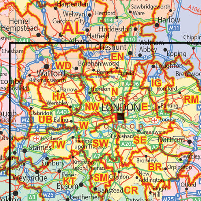 XYZ UK Postcode Area Map - (AR2) - Political Preview 3