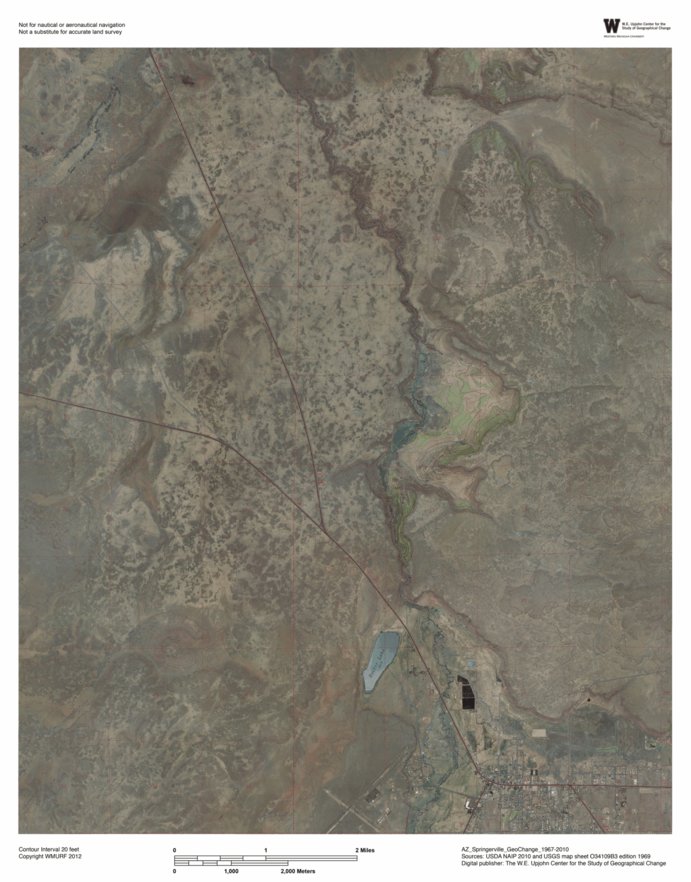Springerville Lateral Map AZ-Springerville: GeoChange 1967-2010 Map by Western Michigan ...