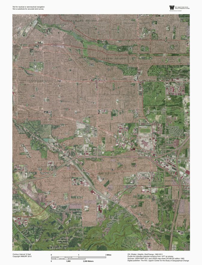 OH-Shaker Heights: GeoChange 1962-2011 Map by Western Michigan ...