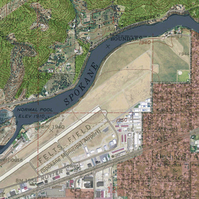 WA-Spokane NE: GeoChange 1972-2011 Preview 2