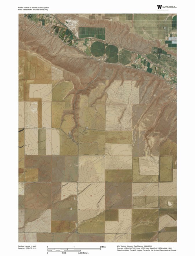 WA-Webber Canyon: GeoChange 1963-2011 Map by Western Michigan ...