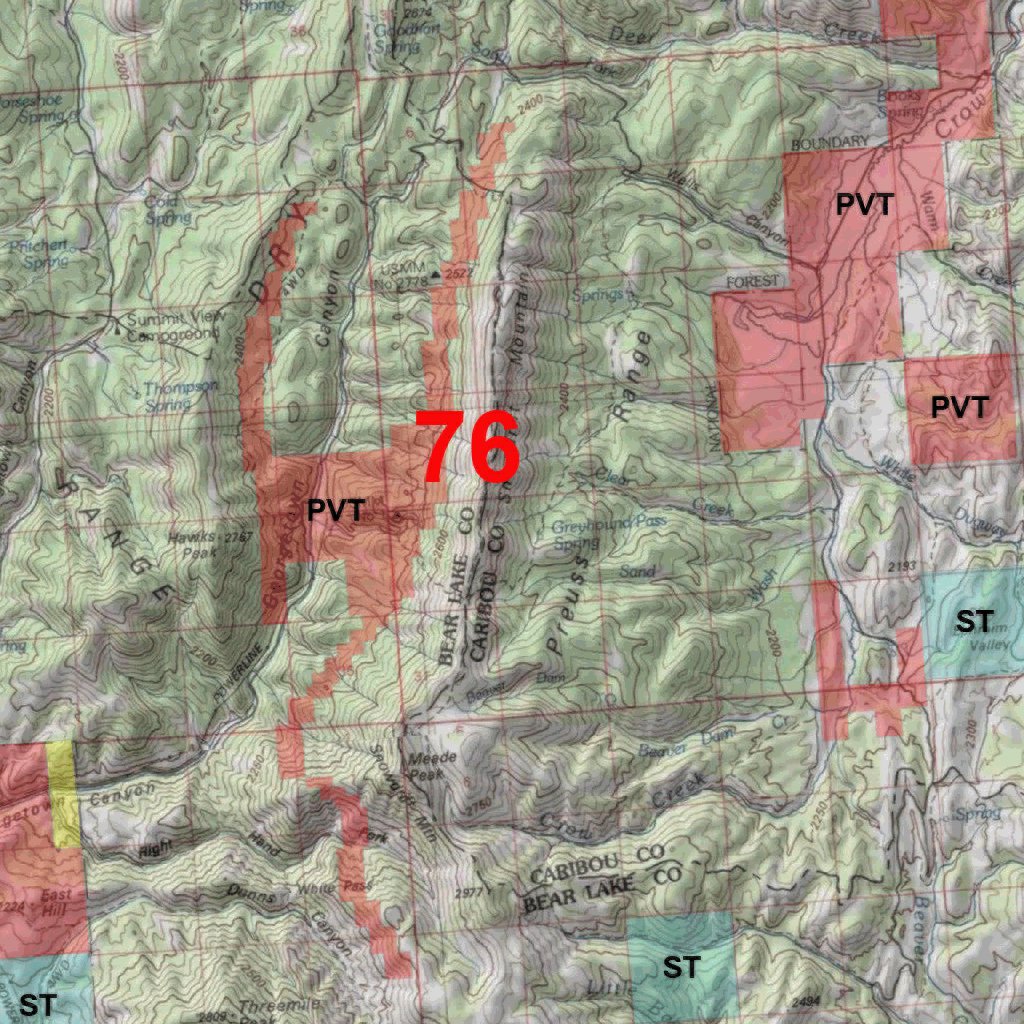 Idaho Hunt Area 76 - Hunt Idaho Map by Map the Xperience | Avenza Maps