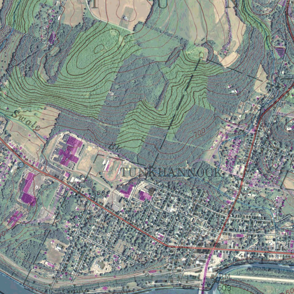 PA-Tunkhannock: GeoChange 1942-2012 Map by Western Michigan University ...