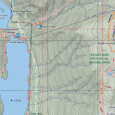 Tri-Cities Hiking and Biking Map (West Sheet) Preview 2