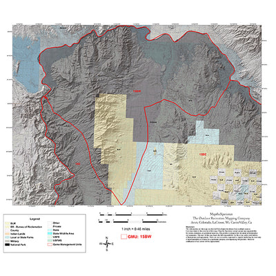 Arizona GMU 15BW & 15BE Map Bundle - Hunt Arizona Preview 1