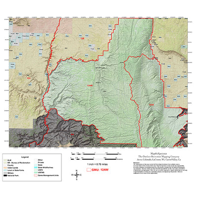 Arizona GMU 12AE & 12AW Map Bundle - Hunt Arizona Preview 1