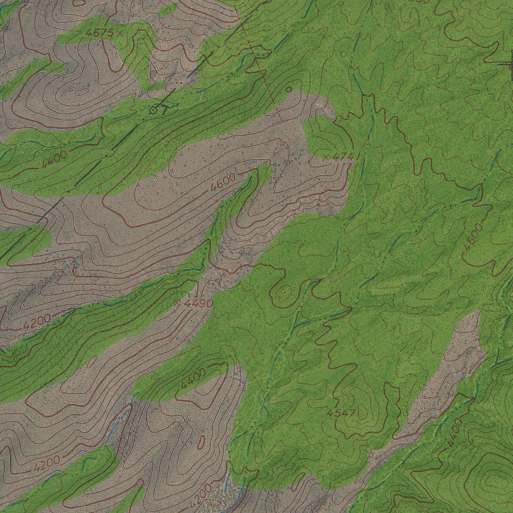AZ-Sevenmile Mts: GeoChange 1965-2010 Map by Western Michigan ...