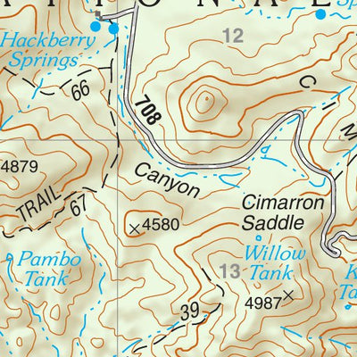 Tonto National Forest Quadrangle: HACKBERRY MOUNTAIN Preview 2