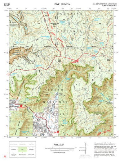 Tonto National Forest Quadrangle: PINE Preview 1