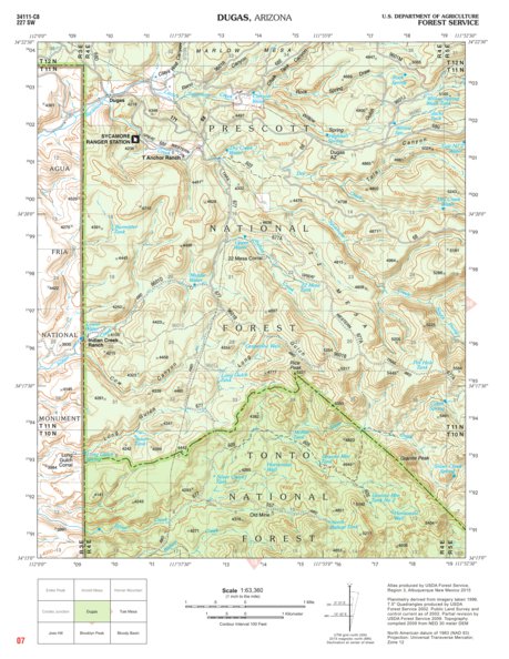 Tonto National Forest Quadrangle: DUGAS Preview 1