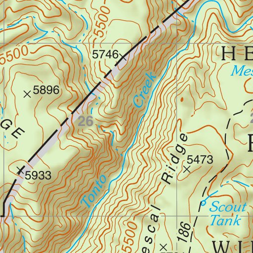 Tonto National Forest Quadrangle: PROMONTORY BUTTE Map by US Forest ...