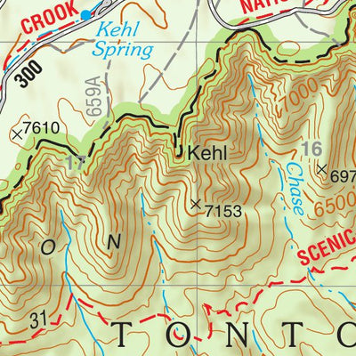 Tonto National Forest Quadrangle: KEHL RIDGE Preview 2