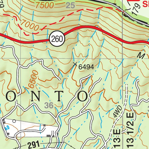 Tonto National Forest Quadrangle: WOODS CANYON Map by US Forest Service ...
