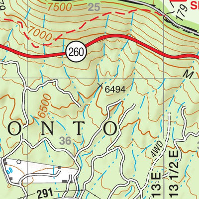Tonto National Forest Quadrangle: WOODS CANYON Preview 2