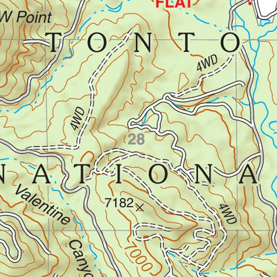 Tonto National Forest Quadrangle: O W POINT Preview 3