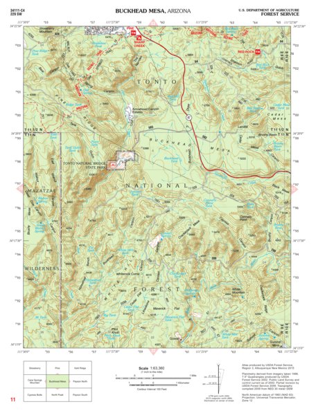 Tonto National Forest Quadrangle: BUCKHEAD MESA Preview 1