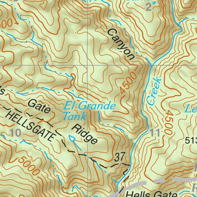 Tonto National Forest Quadrangle: DIAMOND BUTTE Preview 3