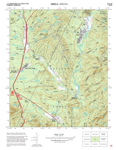 Tonto National Forest Quadrangle: GISELA Preview 1