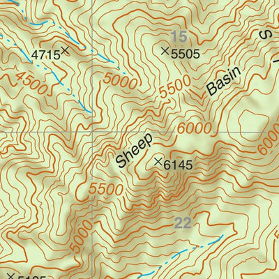 Tonto National Forest Quadrangle: SHEEP BASIN MOUNTAIN Preview 3
