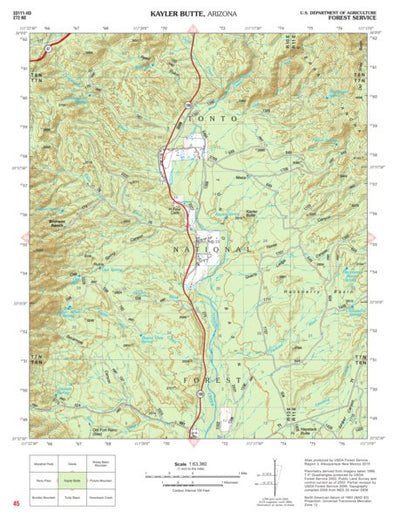 Tonto National Forest Quadrangle: KAYLER BUTTE Preview 1