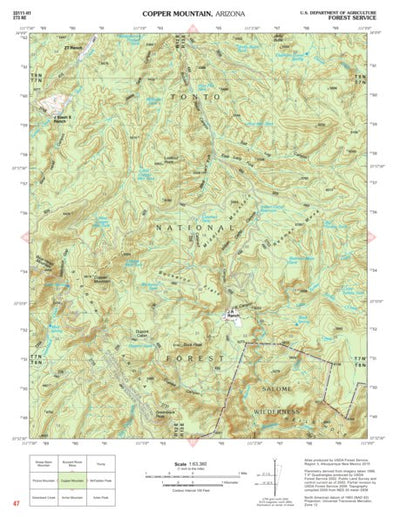 Tonto National Forest Quadrangle: COPPER MOUNTAIN Preview 1