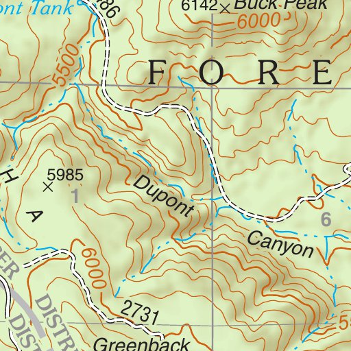 Tonto National Forest Quadrangle: COPPER MOUNTAIN Map by US Forest ...