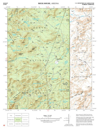 Tonto National Forest Quadrangle: ROCK HOUSE Preview 1