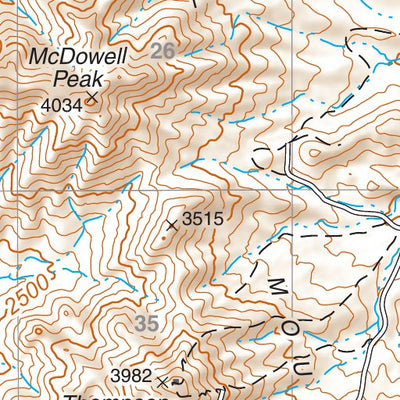 Tonto National Forest Quadrangle: MCDOWELL PEAK Preview 3
