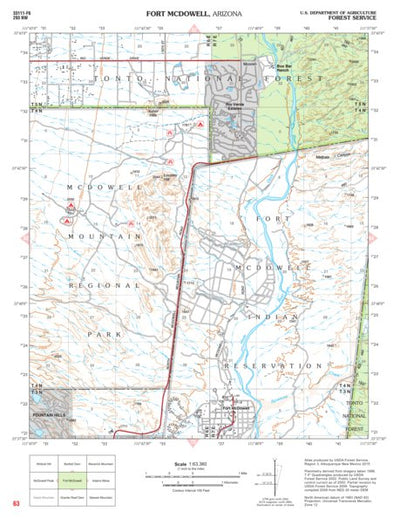 Tonto National Forest Quadrangle: FORT MCDOWELL Preview 1