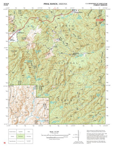 Tonto National Forest Quadrangle: PINAL RANCH Preview 1