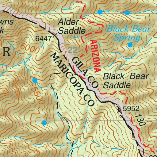 Tonto National Forest Quadrangle: FOUR PEAKS Map by US Forest Service ...