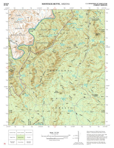 Tonto National Forest Quadrangle: HAYSTACK BUTTE Preview 1