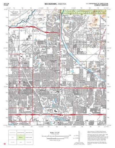 Tonto National Forest Quadrangle: BUCKHORN Preview 1
