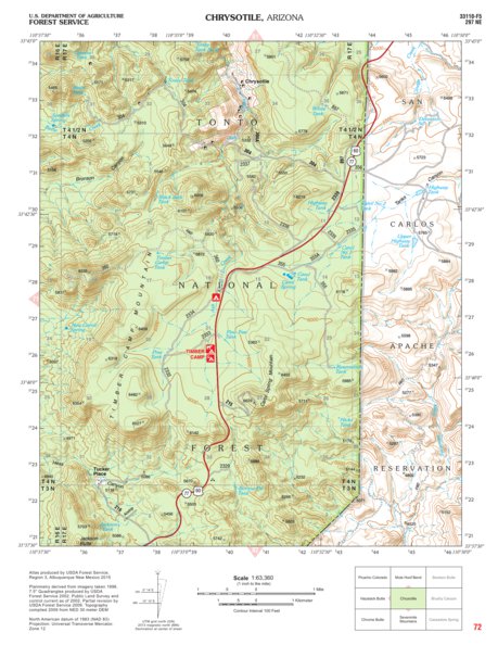 Tonto National Forest Quadrangle: CHRYSOTILE Preview 1