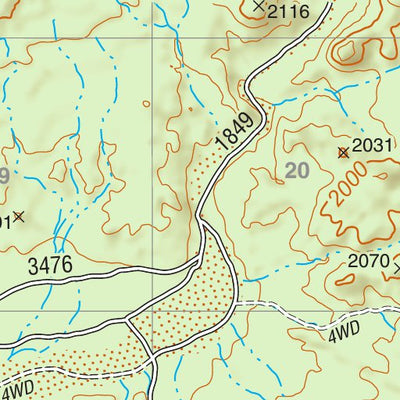 Tonto National Forest Quadrangle: ADAMS MESA Preview 2