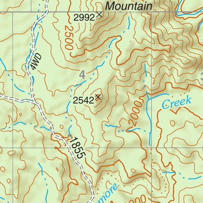 Tonto National Forest Quadrangle: ADAMS MESA Preview 3
